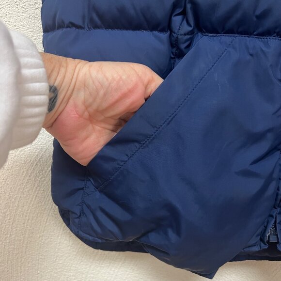 Vintage Eddie Bauer Women's Premium Quality Goose Down Blue Puffer Vest Sz M - Picture 3 of 8